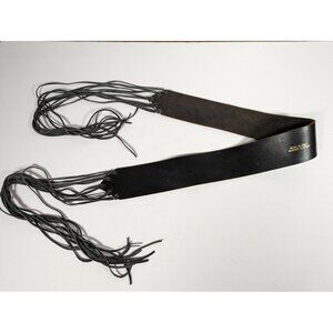 Vintage Womens Leather Fringe Western/Bohemian Belt 30"